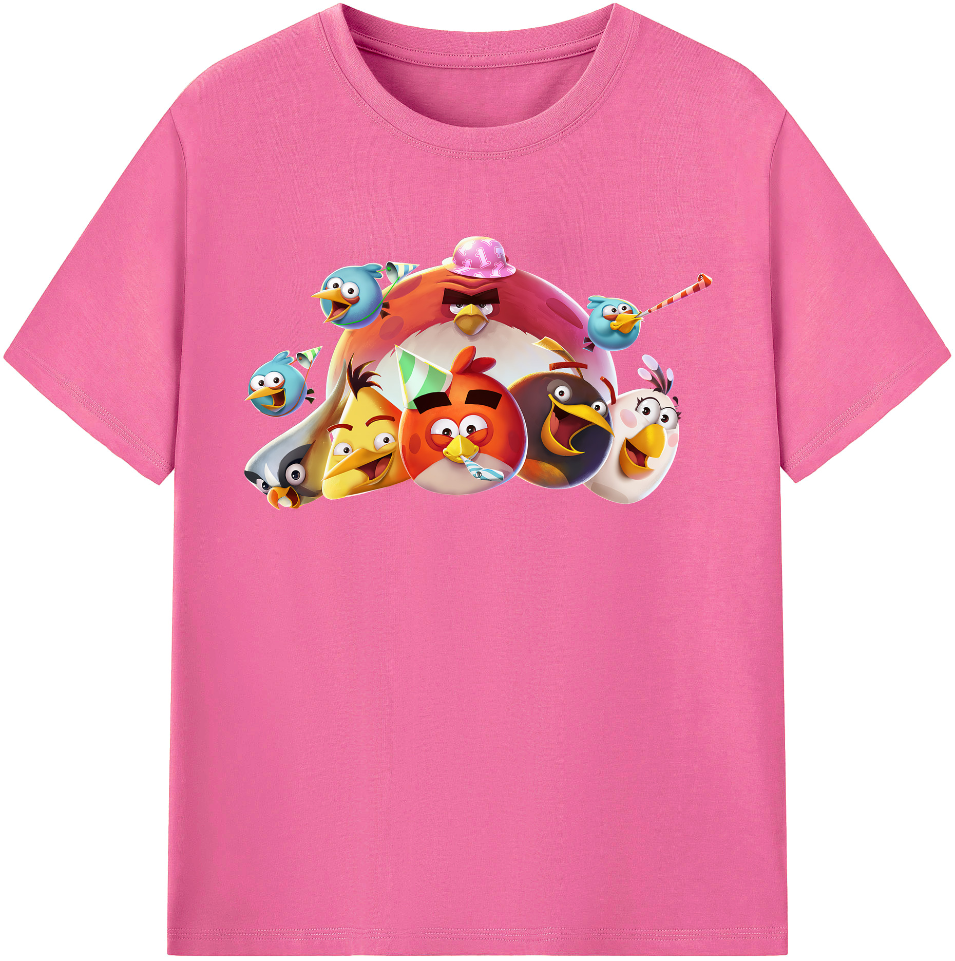 （画像用） Angry Birds アングリーバード レディースカジュアルプリントTシャツ（綿100％）